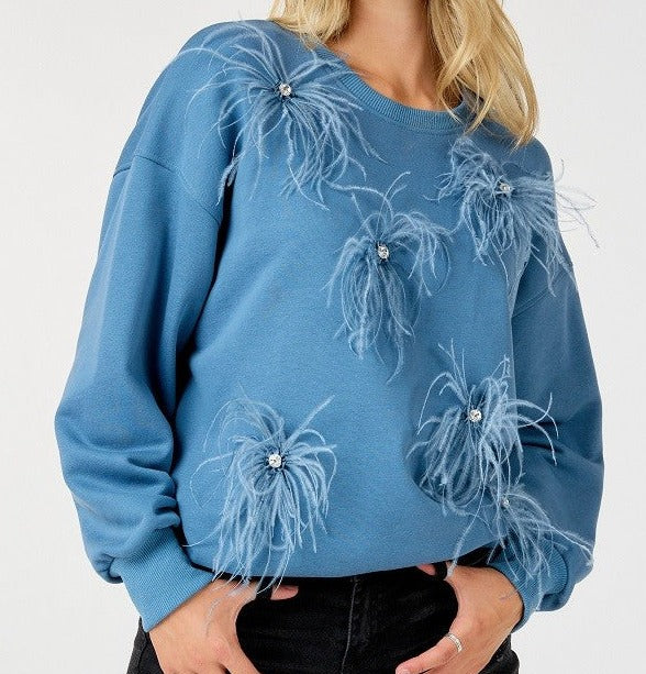 Flower Fringe Sweater