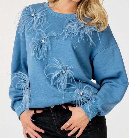 Flower Fringe Sweater